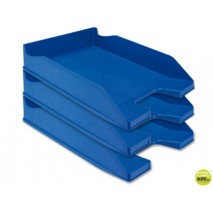 BANDEJA SOBREMESA PLASTICO Q-CONNECT AZUL OPACO