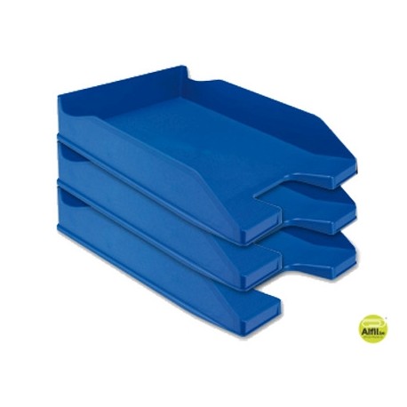 BANDEJA SOBREMESA PLASTICO Q-CONNECT AZUL OPACO