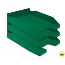 BANDEJA SOBREMESA PLASTICO Q-CONNECT VERDE OPACO