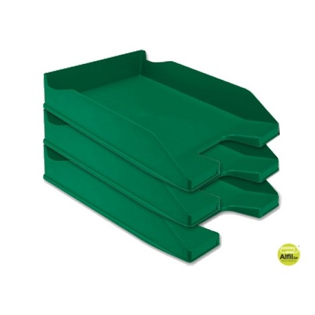 BANDEJA SOBREMESA PLASTICO Q-CONNECT VERDE OPACO