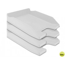 BANDEJA SOBREMESA PLASTICO Q-CONNECT GRIS OPACO