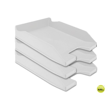 BANDEJA SOBREMESA PLASTICO Q-CONNECT GRIS OPACO