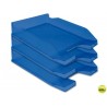 BANDEJA SOBREMESA PLASTICO Q-CONNECT AZUL TRANSPARENTE