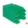 BANDEJA SOBREMESA PLASTICO Q-CONNECT VERDE TRANSPARENTE