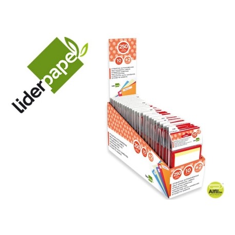 ETIQUETAS LIDERPAPEL SOBRE -EXPOSITOR DE 250 SOBRES DE 10 H. + 2 H. OBSEQUIO