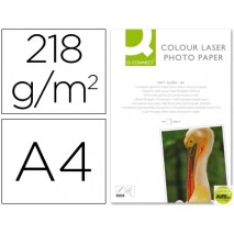 PAPEL Q-CONNECT FOTO GLOSSY DIN-A4 PARA FOTOCOPIADORAS E IMPRESORAS LASER -PAQUETE DE 100 HOJAS 218