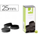 IMANES PARA SUJECION Q-CONNECTIDEAL PARA PIZARRAS MAGNETICAS25 MM NEGRO -CAJA DE 10 IMANES