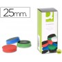 IMANES PARA SUJECION Q-CONNECTIDEAL PARA PIZARRAS MAGNETICAS25 MM COLORES SURTIDOS -CAJA DE 10 IMANE