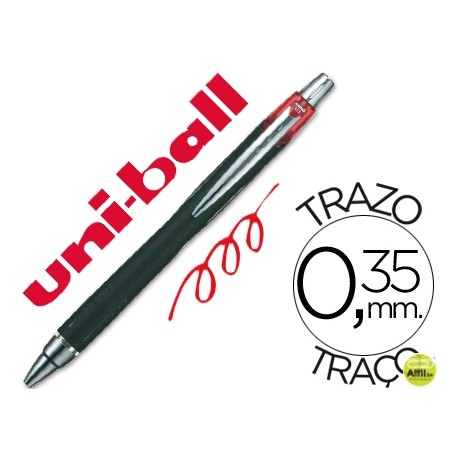 BOLIGRAFO UNI-BALL JETSTRAM SXN-210 RETRACTIL COLOR ROJO
