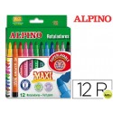 ROTULADOR ALPINO MAXI -CAJA DE 12 COLORES