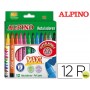 ROTULADOR ALPINO MAXI -CAJA DE 12 COLORES