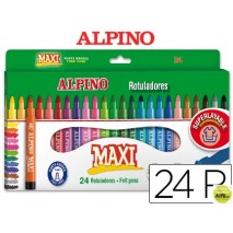 ROTULADOR ALPINO MAXI -CAJA DE 24 COLORES