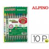 ROTULADOR ALPINO DOUBLE DOUBLEPUNTA GRUESA Y PUNTA FINA CAJA DE 10 COLORES