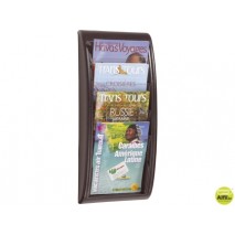 EXPOSITOR MURAL FAST-PAPERFLOWDIN A4 NEGRO 4 CASILLAS 650X290X95 MM