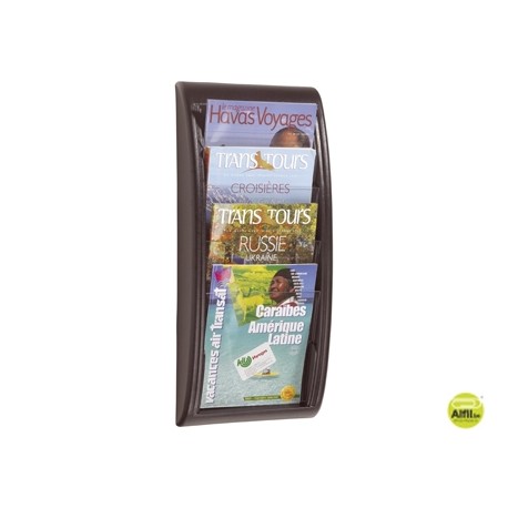EXPOSITOR MURAL FAST-PAPERFLOWDIN A4 NEGRO 4 CASILLAS 650X290X95 MM
