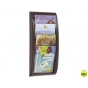 EXPOSITOR MURAL FAST-PAPERFLOWDIN A4 NEGRO 4 CASILLAS 650X290X95 MM