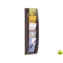 EXPOSITOR MURAL FAST-PAPERFLOWPOSTALES A6 NEGRO 5 CASILLAS 650X181X95 MM