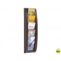 EXPOSITOR MURAL FAST-PAPERFLOWPOSTALES A6 NEGRO 5 CASILLAS 650X181X95 MM
