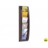 EXPOSITOR MURAL FAST-PAPERFLOWPOSTALES A6 NEGRO 5 CASILLAS 650X181X95 MM