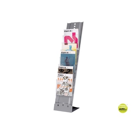 EXPOSITOR FAST-PAPERFLOW DE SUELO PARA A4 7 ESTANTES 1150X250X360 MM