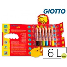 LAPICES DE COLORES GIOTTO BEBE CAJA DE 6 LAPICES