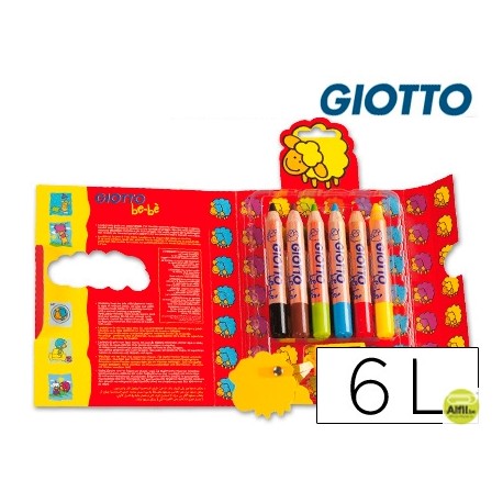 LAPICES DE COLORES GIOTTO BEBE CAJA DE 6 LAPICES