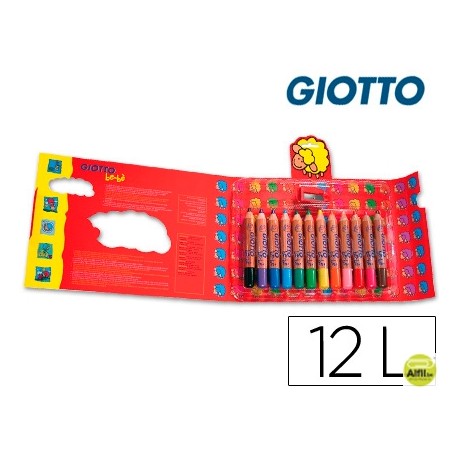 LAPICES DE COLORES GIOTTO BEBE CAJA DE 12 LAPICES