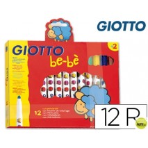 ROTULADOR GIOTTO BEBE -CAJA DE 12 COLORES
