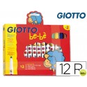 ROTULADOR GIOTTO BEBE -CAJA DE 12 COLORES