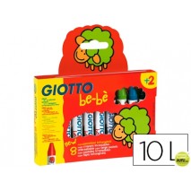 LAPICES CERA GIOTTO BEBE CAJA DE 10 COLORES