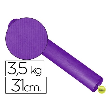 PAPEL FANTASIA KRAFT BLANCO KFC-BOBINA 31 CM -3,5 KG -COLOR LILA