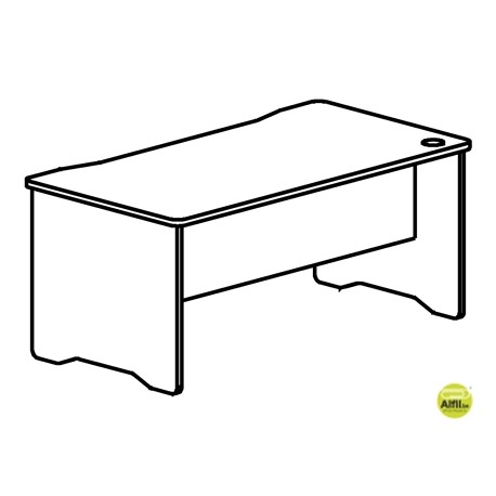 MESA OFICINA ROCADA SERIE WORK 160X80 ACABADO AA01 HAYA/HAYA