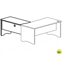 ALA PARA MESA ROCADA SERIE WORK 100X60 DERECHA O IZQUIERDA ACABADO AA01 HAYA/HAYA