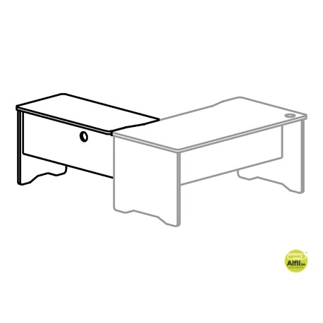 ALA PARA MESA ROCADA SERIE WORK 100X60 DERECHA O IZQUIERDA ACABADO AA01 HAYA/HAYA