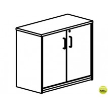 ARMARIO ROCADA CON UN ESTANTE Y DOS PUERTAS ENTERAS SERIE STORE 195X90X45 ACABADO AA01 HAYA/HAYA