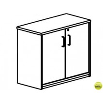 ARMARIO ROCADA CON UN ESTANTE Y DOS PUERTAS ENTERAS SERIE STORE 78X90X45 ACABADO AA01 HAYA/HAYA