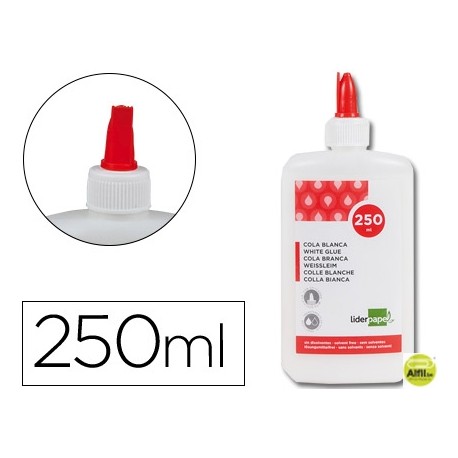 PEGAMENTO COLA BLANCA LAVABLE LIDERPAPEL 250 ML
