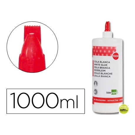 PEGAMENTO COLA BLANCA LAVABLE LIDERPAPEL 1000 ML