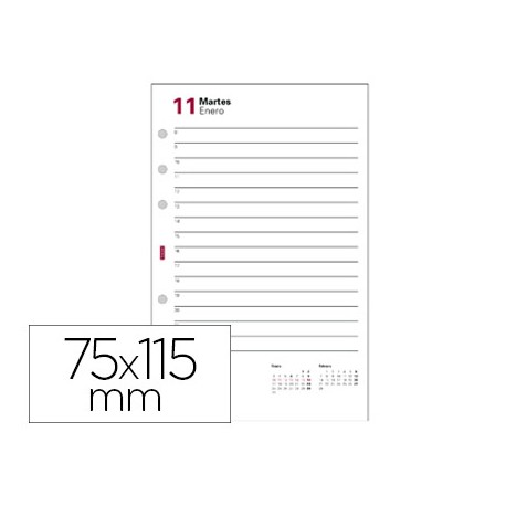 RECAMBIO AGENDA FINOCAM 601 ANUALIDAD -115X75 MM 2 DIAS PAGINA TEXTO EN CATALAN
