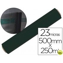 FILM EXTENSIBLE MANUAL BOBINA -ANCHO 500 MM. -LARGO 250 MT ESPESOR 23 MICRAS NEGRO