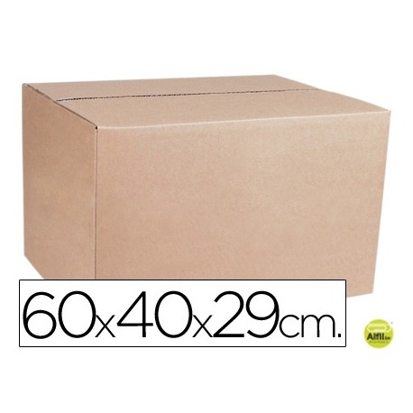 CAJA PARA EMBALAR ANONIMAS MEDIDAS 600X400X290 MM ESPESOR CARTON 4,9 MM