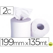 PAPEL SECAMANOS 2 CAPAS 199 MM X 135 MT -MANDRIL 76 MMDIAMETRO 197 MM