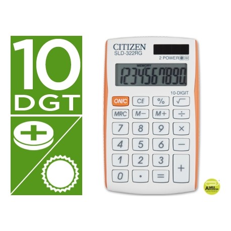 CALCULADORA CITIZEN BOLSILLO SLD-322 RG 10 DIGITOS