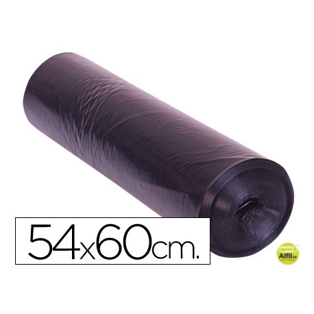 BOLSA BASURA DOMESTICA NEGRA 54X60 GALGA 100 -ROLLO DE 25 UNIDADES