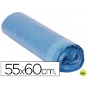 BOLSA BASURA DOMESTICA AZUL CIERRA FACIL 55X60 GALGA 120 -ROLLO DE 20 UNIDADES