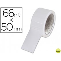 CINTA ADHESIVA Q-CONNECT POLIPROPILENO BLANCA 66 MT X 50 MM -PARA EMBALAJE