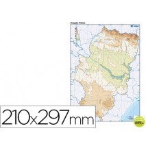 MAPA MUDO COLOR DIN A4 ARAGON -FISICO