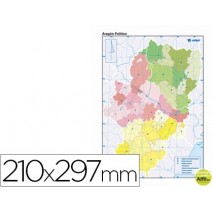 MAPA MUDO COLOR DIN A4 ARAGON -POLITICO