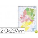 MAPA MUDO COLOR DIN A4 ARAGON -POLITICO