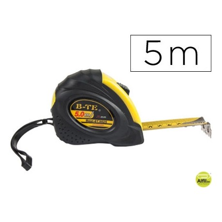 FLEXOMETRO Q-CONNECT DE 5 MT CON FRENO MATERIAL ANTICHOQUE 19 MM DE ANCHO